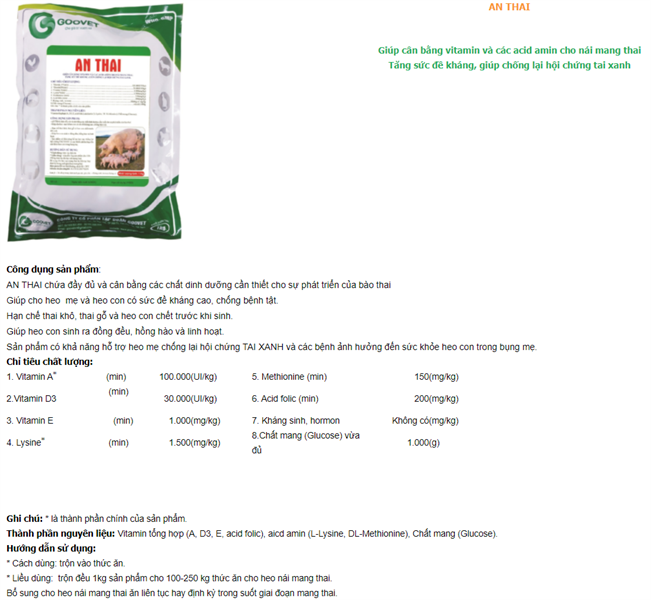 GOOVET AN THAI 1kg - Thùng 15 gói - Ảnh 2