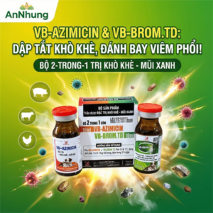 Alternative view of VB Azimicin Brom - 10ml - Kháng sinh Chó, Mèo cặp cao cấp - Hộp 2 lọ
