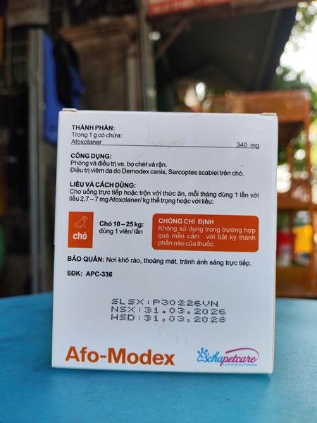 Á Châu Afo Modex 68mg ( 10-25kg) - Hộp 4 viên - Ảnh 2