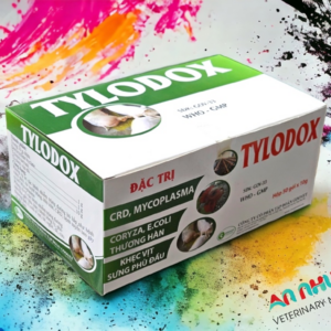 Goovet Tylo Dox 10gr - CRD, Myco, COryza, Thương Hàn, Khẹc vịt, sưng phù đầu - Hộp 50 gói