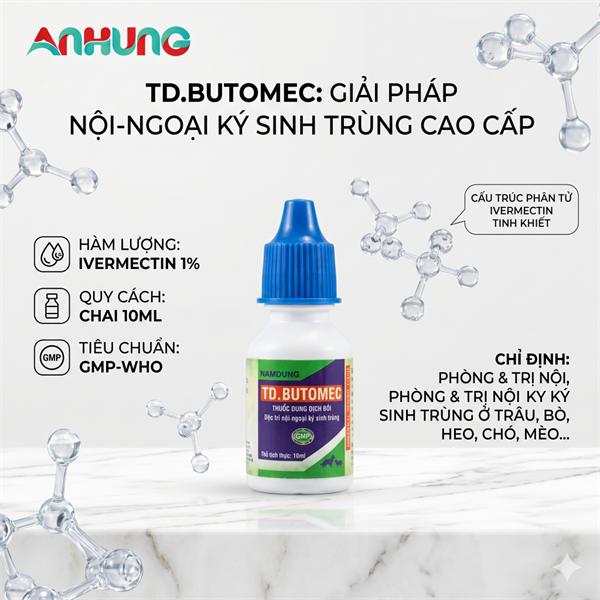ND Butomec (nhỏ sống lưng) 10ml - Hộp 15 lọ - Ảnh 4