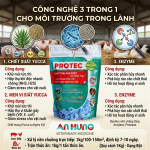 VB PROTEC 1Kg - Men răc nên chuồng, xử lý mùi hôi, phân chuồng - Gói 1kg