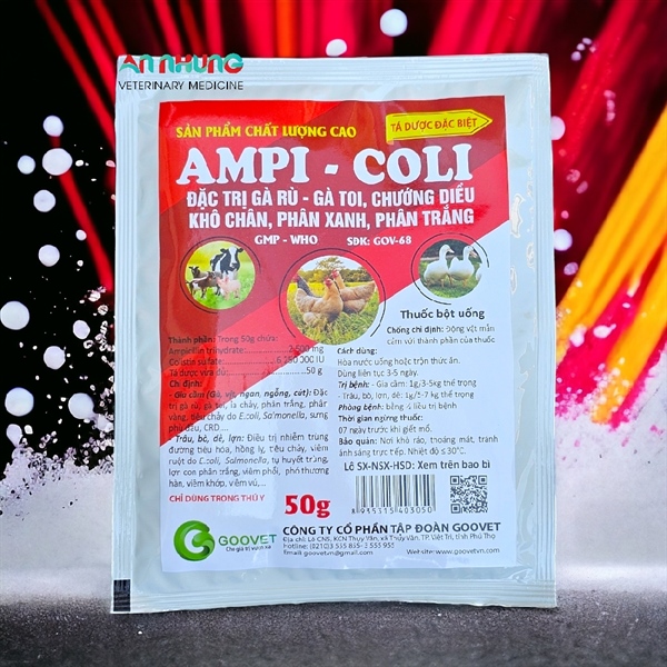 Goovet Ampi Coli Đỏ - Gà Rù, Gà Toi - Thùng 240 gói - Ảnh 3