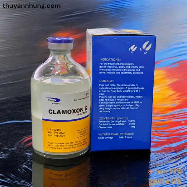 AGRI CLAMOXON S INJ - AMOX GENTA 100ml - Lọ - Ảnh 2
