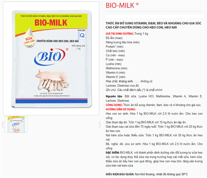 BIO MILK 1kg - Thùng 20kg - Ảnh 3