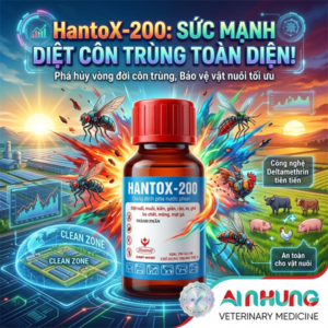 Hantox 200 Pha xịt ruồi, muỗi, kiến gián, mạt gà - Lọ 50ml