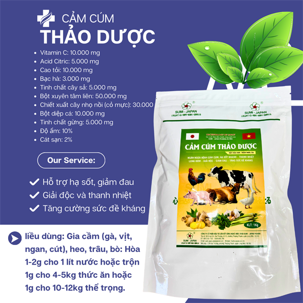 SUMI CẢM CÚM THẢO DƯỢC 1kg - Gói 10in1 - Ảnh 3