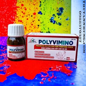 KPL POLYVIMINO - cao cấp cho Gà đá - 18 loại acid amin, 10 loại vitamin B, 8 loại Organic - Hũ 60 Viên