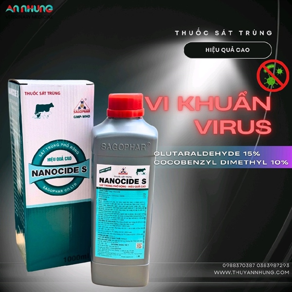 SAGOPHAR - NANOCIDE S - 1 Lít - can 1 lít - Ảnh 3