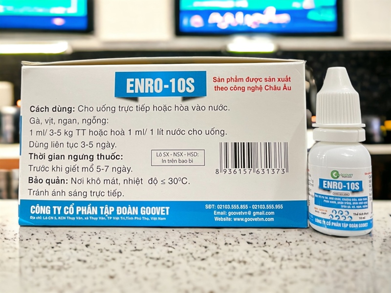 Goovet Enro 10s (gà rù, gà toi) 10ml - Hộp 25 lọ - Ảnh 5
