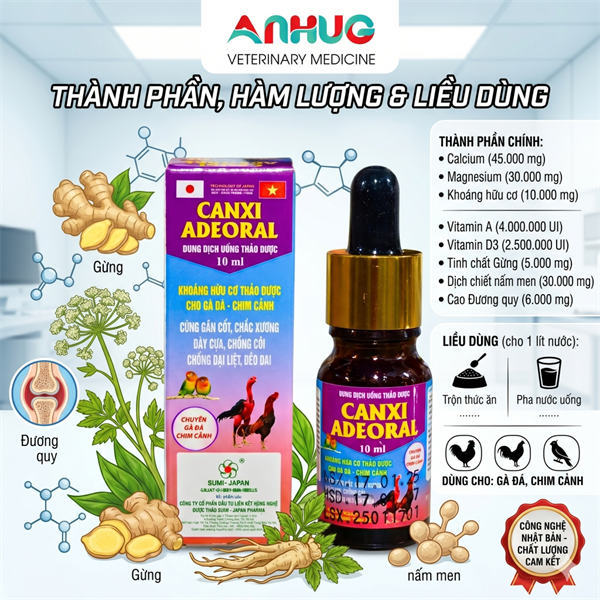 SUMI Gà đá canxi ade oral 10ml - Lọ 10ml - Ảnh 5