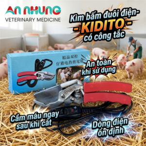Kìm bấm đuôi điện- KIDITO - có công tác - (màu xanh) loại tốt - Hộp