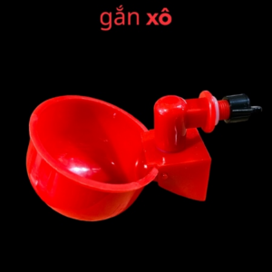Cốc núm uống tự động gắn xô gà vịt - Màu đỏ to - Cổ cao - Cái