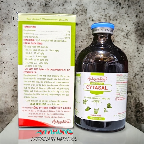Á CHÂU CYTASAL INJ 100ml - Chống còi, Tăng lực - Lọ - Ảnh 4