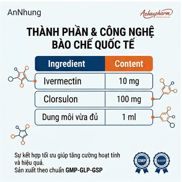 Á Châu Clomec 20ml- Sán lá gan, Giun các loại - Chai - Ảnh 2