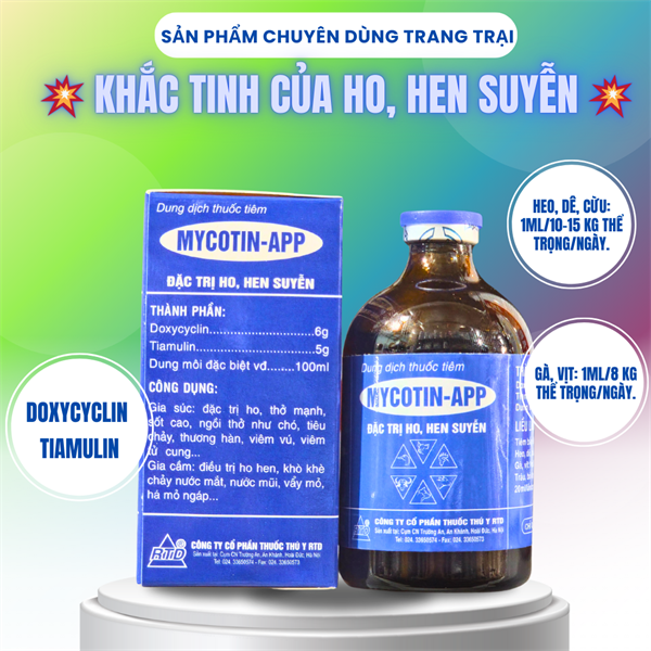 RTD MYCOTIN APP (Tiamulin + Doxy) - Lọ 100ml - Ảnh 3