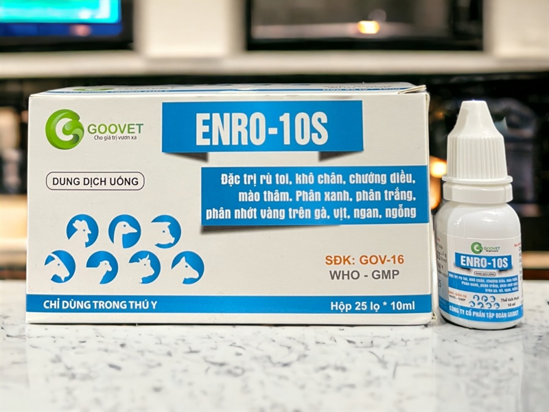 Goovet Enro 10s (gà rù, gà toi) 10ml - Hộp 25 lọ - Ảnh 4