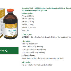 Alternative view of Vmd Abc 10ml - Lọ 10ml