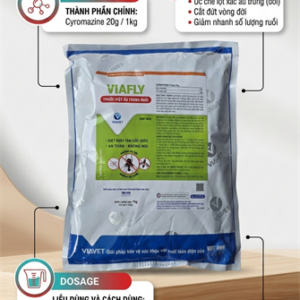 VIAFLY 1 Kg - Diệt ruồi, Dòi -trộn thức ăn - Gói 10 in 1