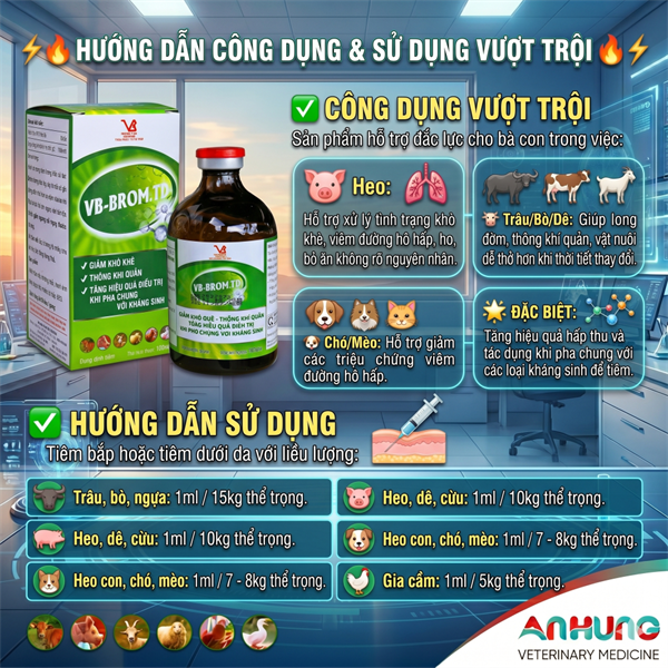 VB BROM TD 100ml - ♻️ 3in1♻️ Brom + Anagil + Dexa - Lọ 100ml - Ảnh 4