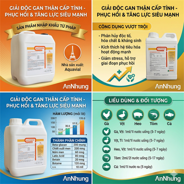 Agri Avitoxin 1 lít - Can 1 lít - Ảnh 2