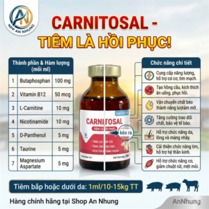 VIA CARNITOSAL - Tăng lực, Phục hồi, Kích sữa, Tạo Nạc - Lọ 100ml