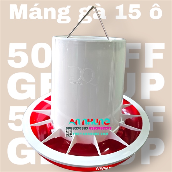 Máng 15 ô DQ- 5kg (Trắng Đỏ) - Cái - Ảnh 2