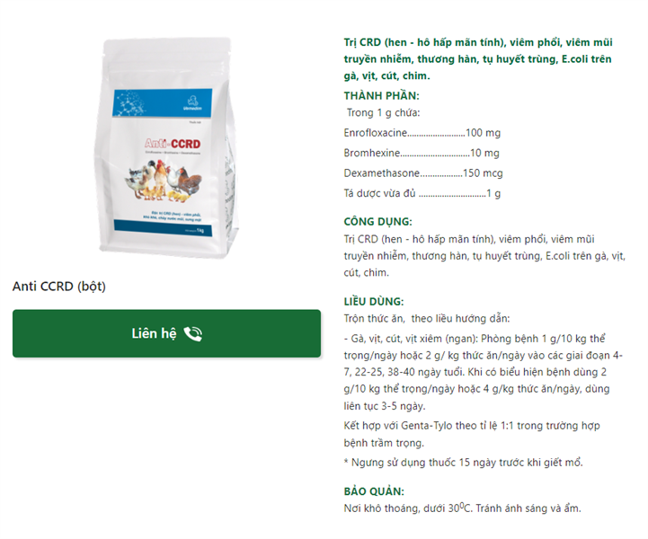 VMD Anti CCRD (Enro) 50gr - Hộp 20 gói - Ảnh 5