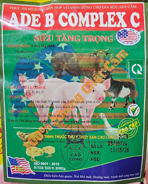 CAO LONG ADE BCOMPLEX C 1kg - Thùng 20kg - Ảnh 2