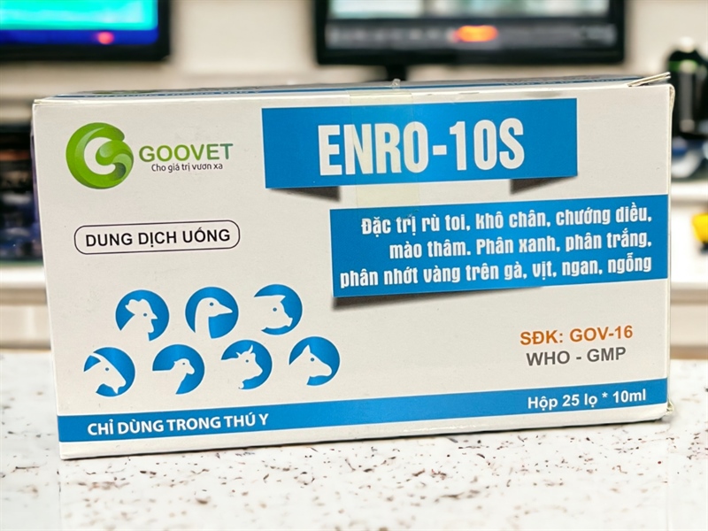Goovet Enro 10s (gà rù, gà toi) 10ml - Hộp 25 lọ