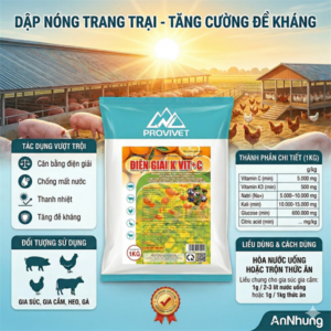 KPL ĐIỆN GIẢI K VIT C 1kg - Gluco KC - Thùng 15kg