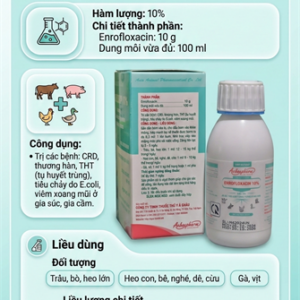 Á CHÂU ENROFLOXACIN 10% UỐNG 100ml (vòi xịt) - chai/ 100ml