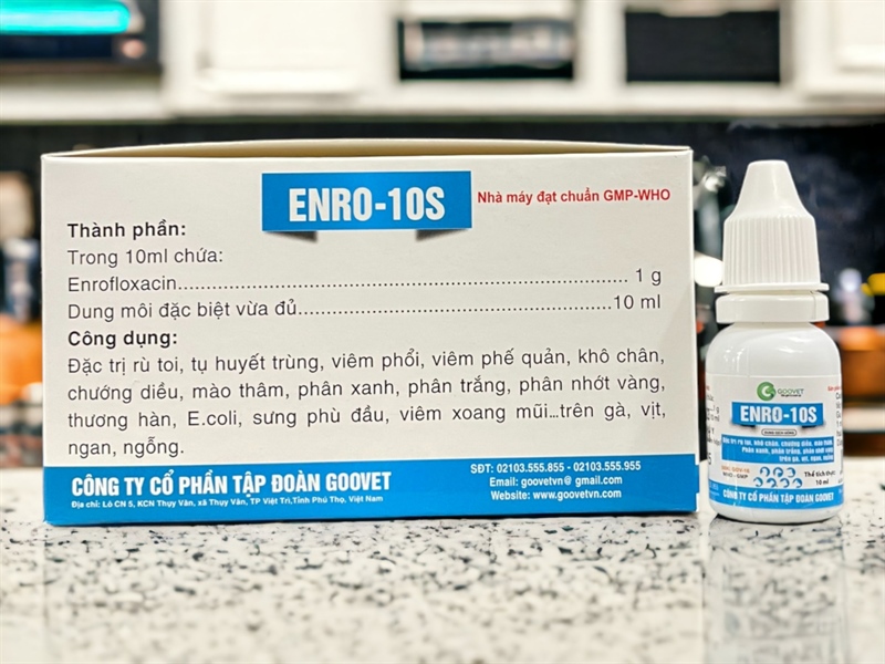 Goovet Enro 10s (gà rù, gà toi) 10ml - Hộp 25 lọ - Ảnh 3