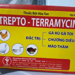 Minh Huy Strepto Teramycin (Gà rù, Gà Toi, chướng diều, mào thâm) 10gr - Hộp 50 gói