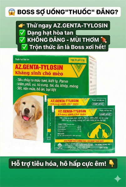 Viavet Genta Tylosin 5gr - Chó, Mèo - Hộp 20 gói - Ảnh 5