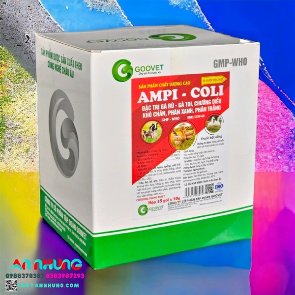 Goovet Ampi Coli Đỏ - Gà Rù, Gà Toi - Thùng 240 gói - Ảnh 2