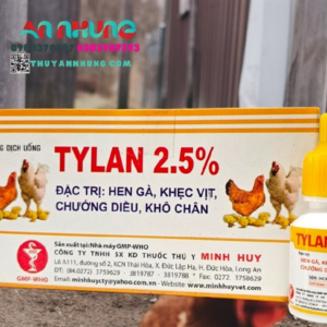 Minh Huy Tylan 2,5% 10ml - Hen gà, khẹc vịt, chướng diều, khô chân - lọ