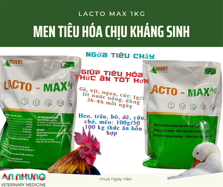 AGRIVIET LACTO MAX 1kg - Thùng 15kg - Ảnh 3