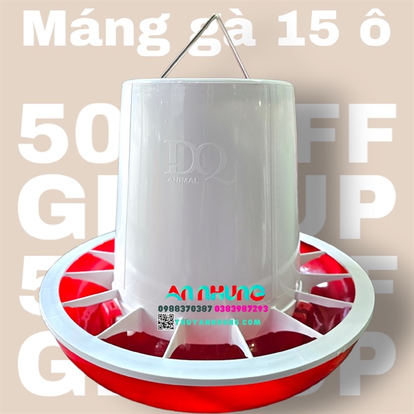 Máng 15 ô DQ- 5kg (Trắng Đỏ) - Cái - Ảnh 3