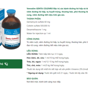 Alternative view of VMD GENTA COLENRO (Genta+Colistin) - Lọ