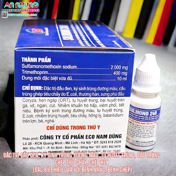 ND Sulmono 240 (SulfaTrime ) 10ml Oral - Hộp 15 lọ - Ảnh 2