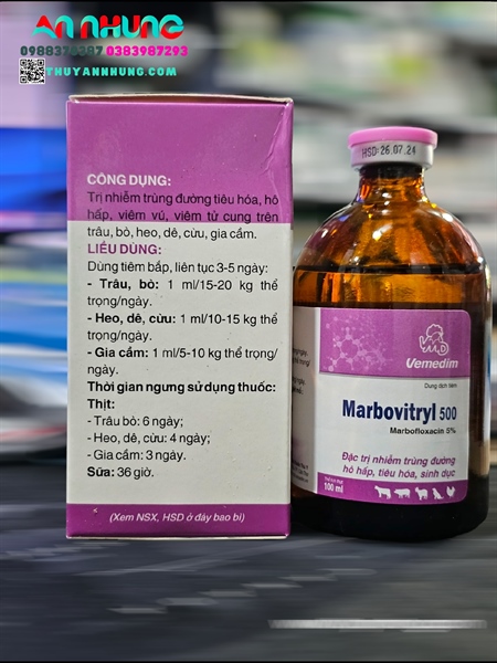 VMD MARBOVITRYL 500 - Lọ 100ml - Ảnh 2