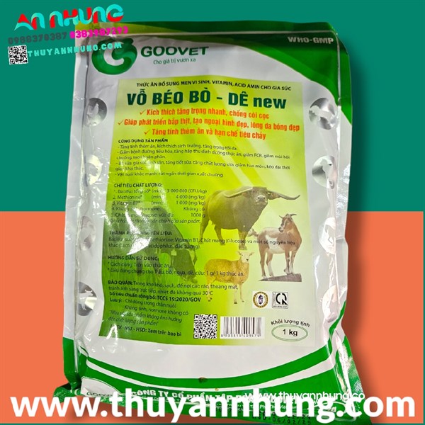 GOOVET VỖ BÉO BÒ DÊ 1Kg (5IN1) - Gói - Ảnh 4