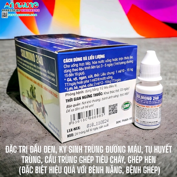 ND Sulmono 240 (SulfaTrime ) 10ml Oral - Hộp 15 lọ - Ảnh 3