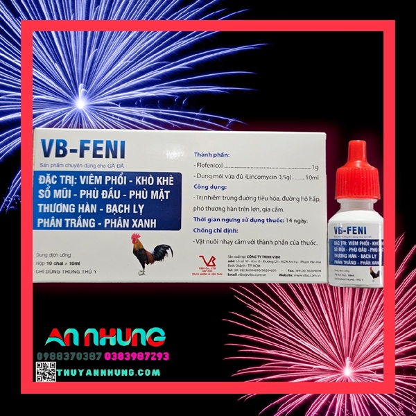 VB Feni 10ml - Flo Viêm phổi, khò khè, sổ mũi, phù đầu, phù mặt, thương hàn, phân xanh, phân trắng - Hộp 10 lọ - Ảnh 2