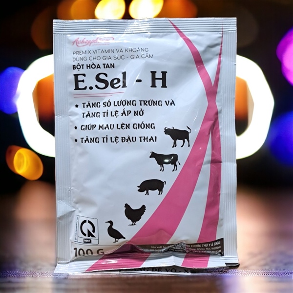 Á Châu E Sel H 100gr - Selen E hàm lượng cao, Mau lên giống, tăng tỷ lệ đậu thai, tăng trứng, tăng phôi - Gói 100gr - Ảnh 3