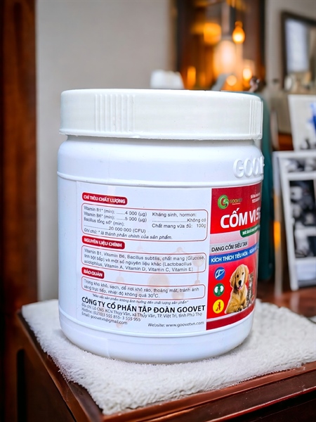 Goovet Cốm Vi Sinh 100gr - thuốc bổ dành cho thú cưng pet - Hũ - Ảnh 3