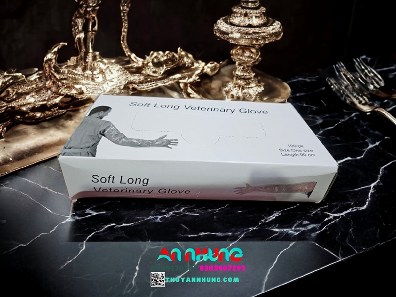 Găng tay phối bò dài 95cm - hộp 100 cái - Ảnh 2