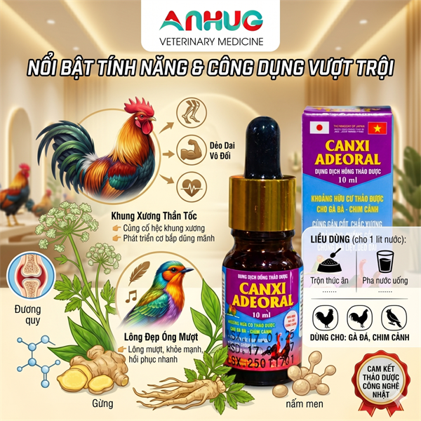 SUMI Gà đá canxi ade oral 10ml - Lọ 10ml - Ảnh 4