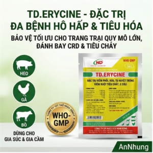 Alternative view of ND ERYCINE 100gr - CRD, Phổi, Tụ Huyết Trùng, Ecoli - gói